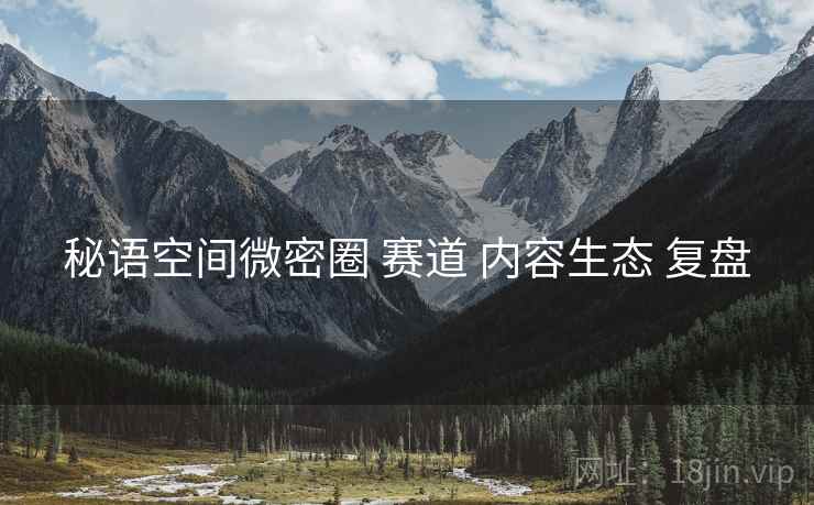 秘语空间微密圈 赛道 内容生态 复盘