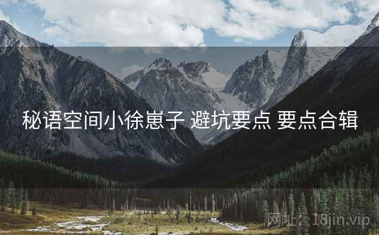 秘语空间小徐崽子 避坑要点 要点合辑