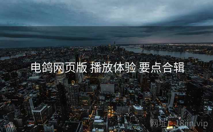 电鸽网页版 播放体验 要点合辑
