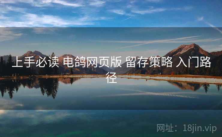 上手必读 电鸽网页版 留存策略 入门路径