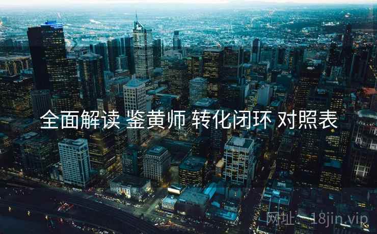 全面解读 鉴黄师 转化闭环 对照表