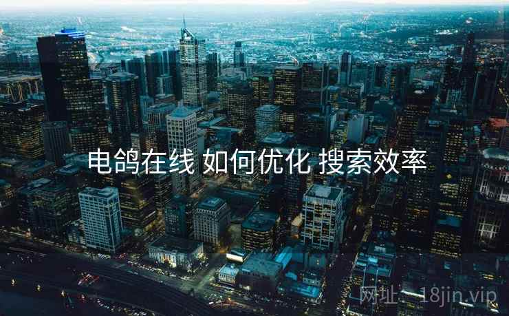 电鸽在线 如何优化 搜索效率