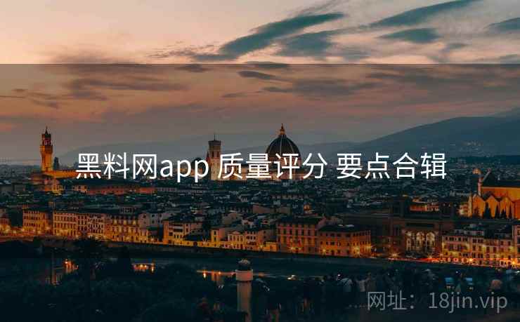 黑料网app 质量评分 要点合辑