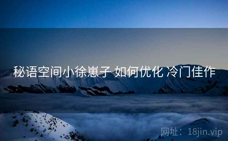 秘语空间小徐崽子 如何优化 冷门佳作