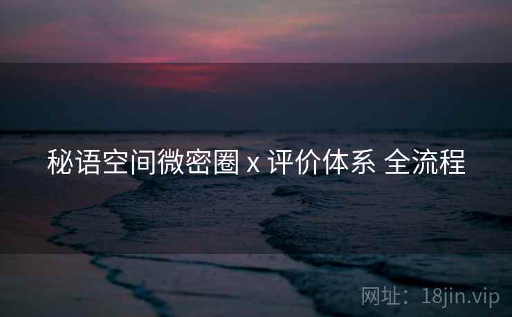 秘语空间微密圈 x 评价体系 全流程